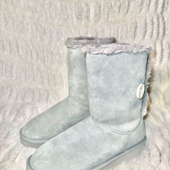 🩶Koolaburra by UGG Shearling Lined Suede Boots | Gray | Cozy Boots🩶 Size 9 - Picture 3 of 9
